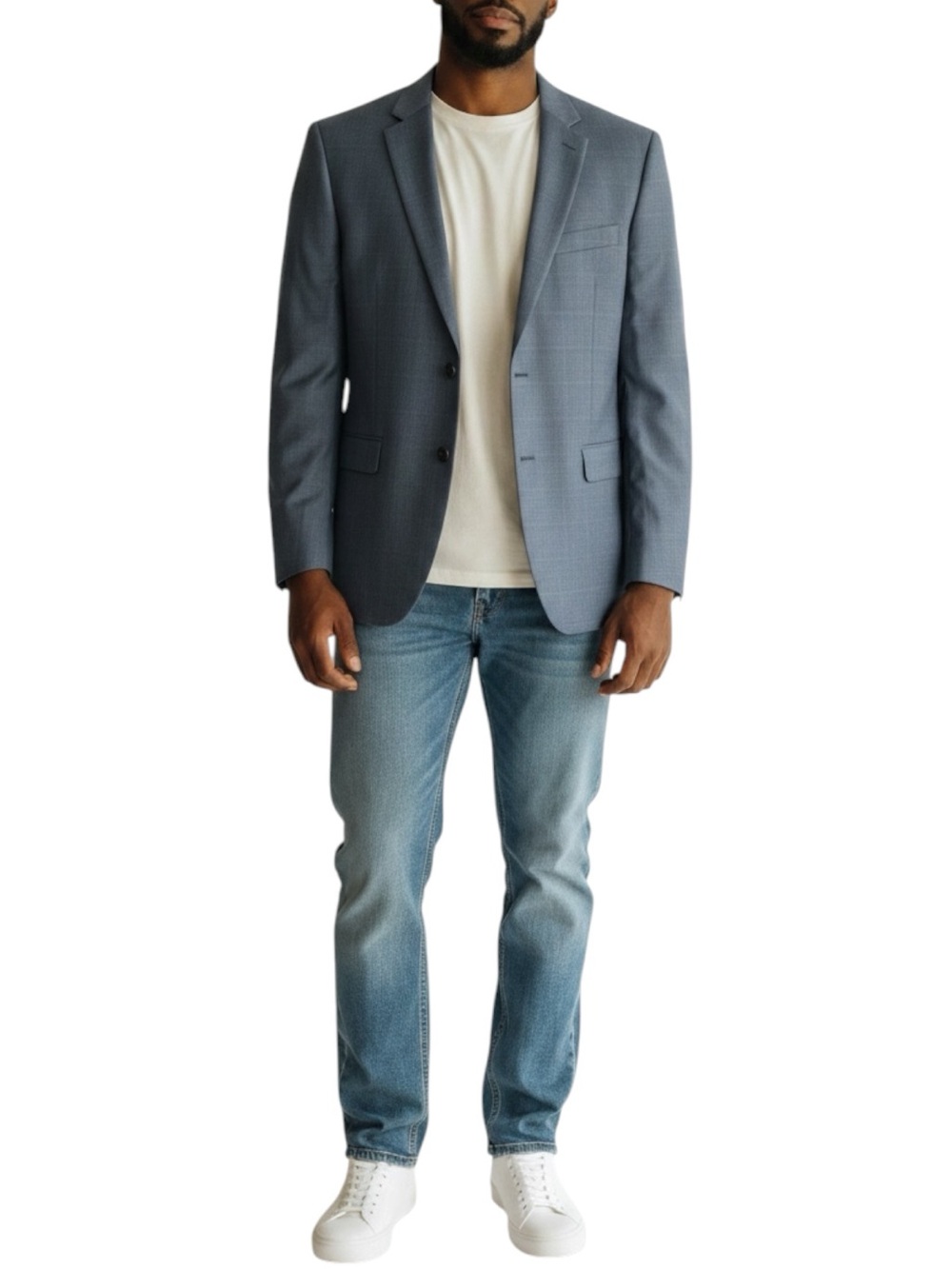 LAUREN RALPH LAUREN Slim Fit Sport Coat from Macy’s 100% Wool Navy Text Size 44R - Picture 13 of 15